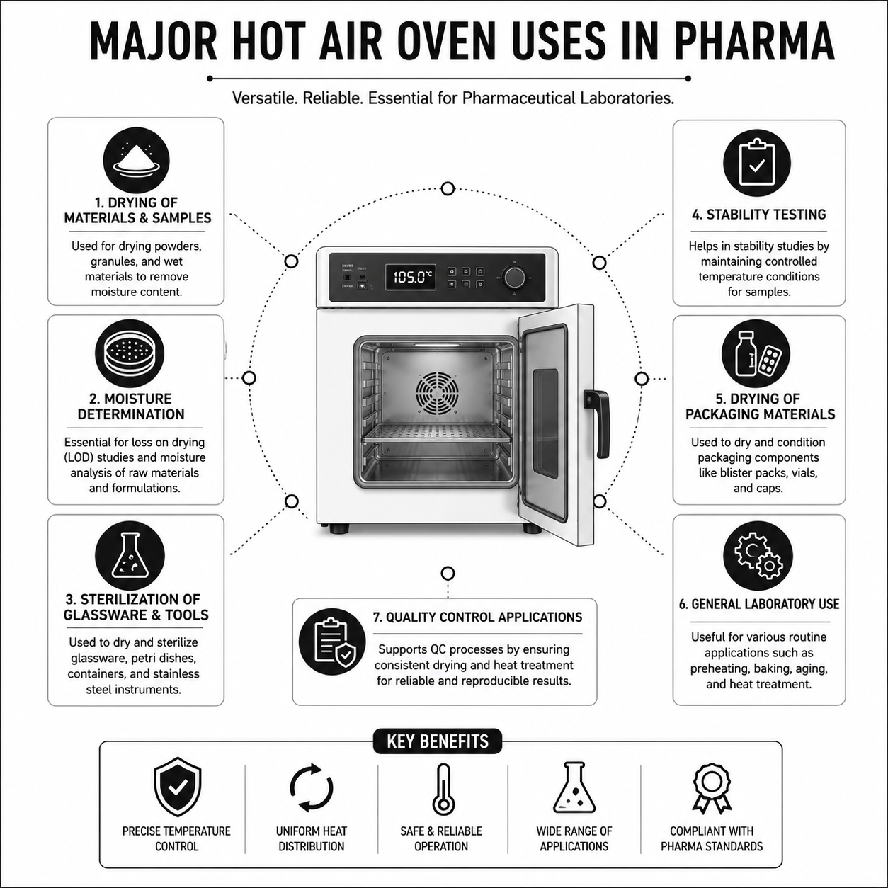 Major Hot Air Oven Uses in Pharma